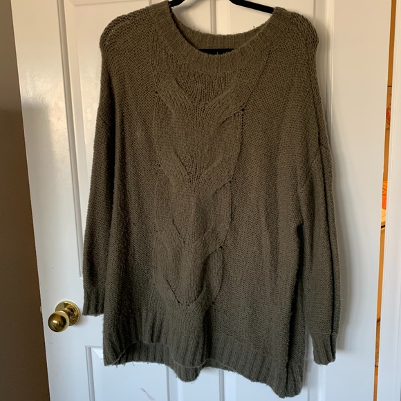 Knit Green Aerie Sweater - Picture 1 of 3